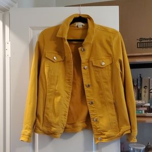 Mustard Yellow Cotton Denim jacket